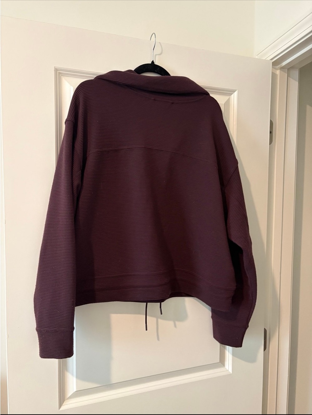 Zella Half-Zip Drawstring Pullover - Plum - Picture 2 of 3